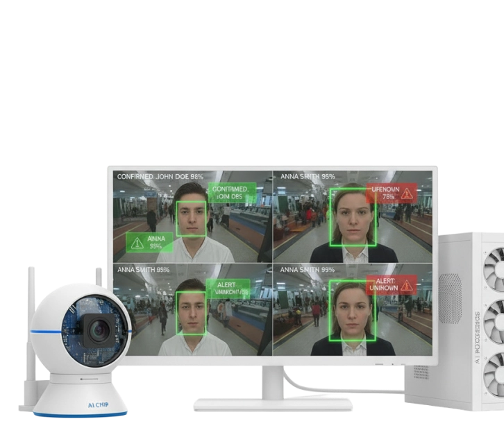 AI video analytics with facial recognition