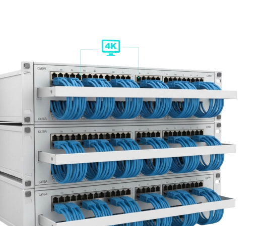 Cat6A copper backbone patch panel